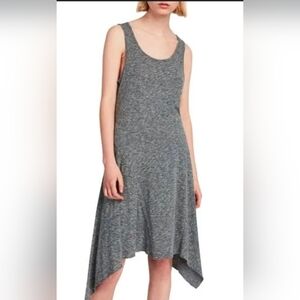 All Saints Ella Flame Assymetrical Gray Marl Tank Dress Size Small